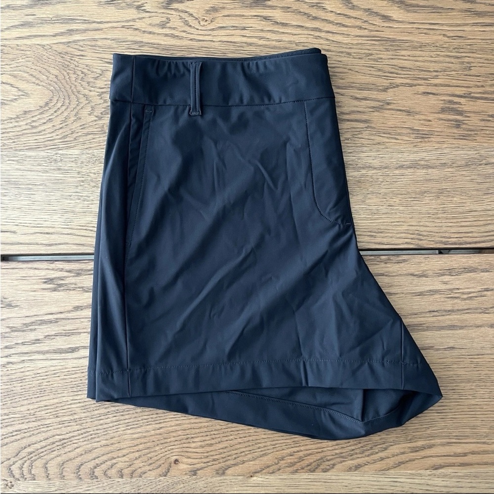 Spanx Sunshine 6" Black High Rise Summer Swim Shorts Size Large Athleisure Short
